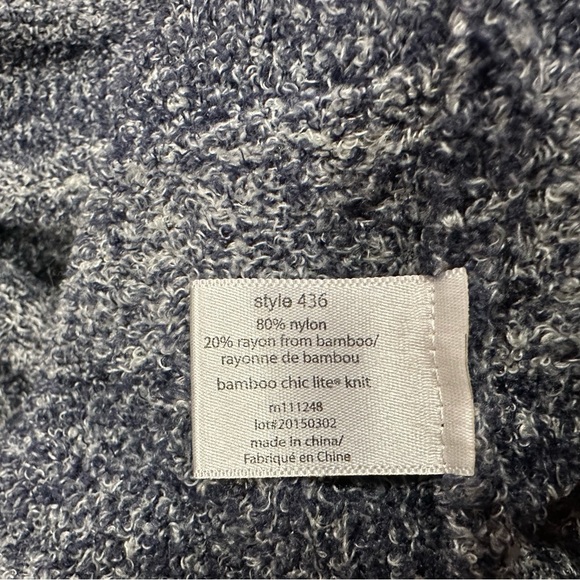 BAREFOOT DREAMS Bamboo Chic Lite Striped Sweater Top Size Small Medium - Picture 5 of 8